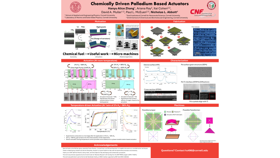 Chemically Driven Palladium Based Actuators