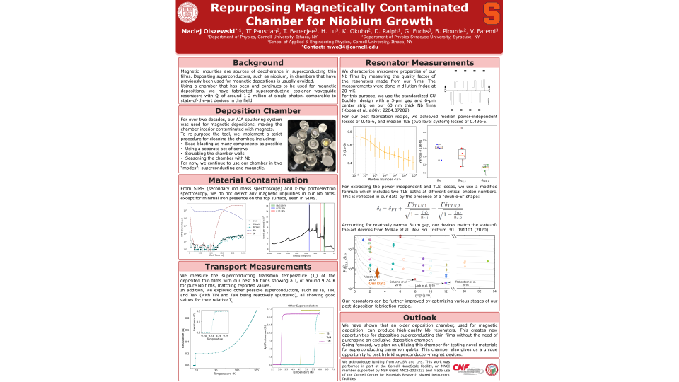 Repurposing Magnetically Contaminated Chamber for Niobium Growth